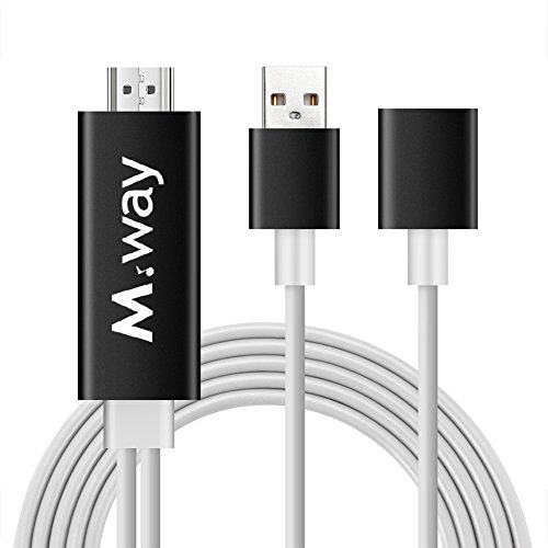 HDMI Adapter, M.Way Aluminium MHL zum HDMI adapter, AV zum HDMI 1080P Kabel Adapter, 3 in 1,Plug und Play , AirPlay Mirroring/ HDTV Adapter, für iPhone 7/7 Plus, 6S/6S Plus/6/6 Plus, 5/5C/5S/SE, iPad, Samsung S3/S4/S5/S6/6 edge,Note3/Note4/Note5