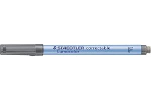 Staedtler - LumoColor Correctable 305 - Feutre Non Permanent Effaçable à Sec Pointe Fine 0,6 mm Noir