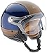 Produktbild SOXON SP-325-URBAN Blue · Motorrad-Helm Retro Vintage Cruiser Jet-Helm Vespa-Helm Bobber Biker Pilot Scooter-Helm Mofa Chopper Helmet Roller-Helm · ECE zertifiziert · Leder Design · mit Visier · inkl. Stofftragetasche · Blau · XL (61-62cm)
