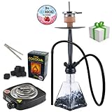 Naturkohle mit elektrischem Kohleanzünder ist ein absolutes muss für jeden Shisha-Kenner. Naturkohle entwickelt keinerlei Eigengeschmack und überzeugt mit einer sehr langen Brenndauer.