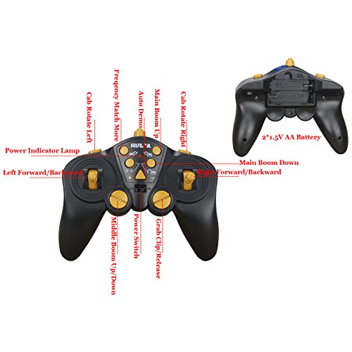 Hugine 16 Channel 2.4G Alloy RC Timber Grab Excavator Crawler Remote Control Construction Engineer Truck Toy