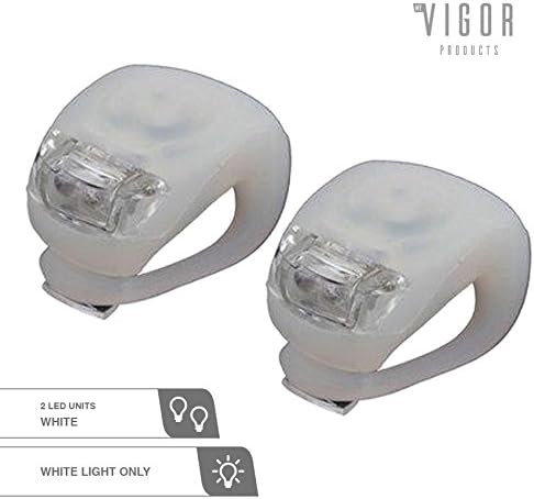 New Flexi Clip-On MyVigor 2x Bike Lights LED(White) Flexi Silicone Waterproof Bicycle Flashlight Kit Ultra Bright LED for Front Clip-On. Be Safe &amp; Be Seen with a set of LED Cycle Lights. See colour options + Just Add to Basket.