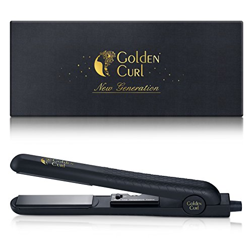 Golden Curl Keramik Glätteisen GL806 – Professionell fortgeschrittene Dual Voltage flache Eisen Platten für alle Haartypen (Schwarz) - 5