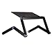 Produktbild GAOYANG Verstellbarer Laptoptisch, Heben, Bettgestell Aus Aluminiumlegierung Klapphalterung, Fauler Mann, Der Auf Dem Bett Liegt Und Computertisch Spielt 5 Stile (schwarz/Weiß / Pink)
