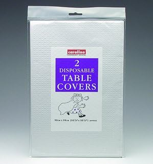Caroline Packaging Paper Tablecover White Pack of 2 for Disposable Party Tableware