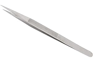 ABMRO 160mm Acier Inoxydable Pince À Épiler Bricolage Pointes Droites Pince Industrielle - Utilisé Pour La Fabrication De Bijoux,réparation De Montres Pinces Pointues