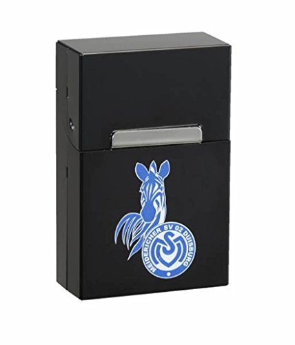 Preisvergleich Produktbild Alu Zigaretten Box schwarz MSV Duisburg