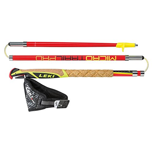 Leki Micro Trail Pro - Bastón de Marca nórdica, Unisex, 6402585, Neon Red/Black/Anthracite/Neon Yellow, 125