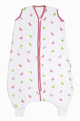 Slumbersac-Gigoteuse Mousseline d'été à pieds Papillons 0.5 tog- 12-18 mois