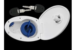 PRO-STYLING DESIGN FOR PERFECTION Króciec wlewu wody zbiornik na wodę pokrywa wlewu paliwa samochód kempingowy z zamkiem biały 35 mm