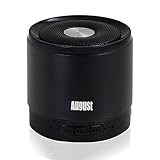 August MS425B Altavoz Bluetooth Portátil y con Micrófono - Potente Altavoz Inalámbrico Equipado con Manos Libres para Teléfonos Móviles - Compatible con iPhone, Samsung Galaxy, Nokia, HTC, Blackberry, Google, LG, Nexus, iPad, Tabletas, Ordenadores etc. [Color negro]
