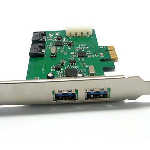 SIENOC USB 3.0 + SATA III 6 Gbit S v2.0 PCI Express x1 Slot-Controller-Karte+SATA Power - 3