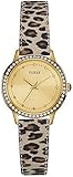 Guess Damen Analog Quarz Uhr mit Leder Armband W0648L8