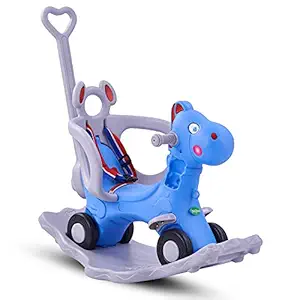 Baybee 3 in 1 Baby Horse Rider-Kids Ride On Push Car Toy Car Rider Babies Toy Toddler Baby Toy 1-5 Years Old - Indoors and Outdoors Kids Made in India Suitable for Boys & Girls (Blue)