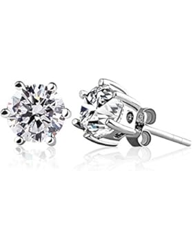 B.Catcher Ohrringe Ohrstecker Damen 925 Sterling Silber Set 5mm 5A Zirkonia Schmuck Geschenk mit Euti