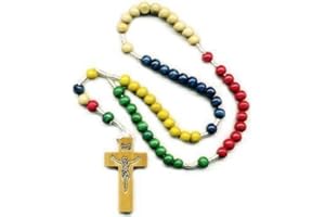 ST. JOSEPH'S CATHOLIC GIFTSHOP ON AMAZON. St. Joseph's Missionary Rosary Bead - Colourful Rope Rosary From The Widest Range