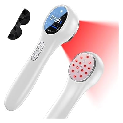 Portable Near Red Light Device For Body Joint, Cozion Infrared Red Light Device Portable Cold Red Light Device Infrared Lampe For Human/pets (15x650nm +3x808nm)-white