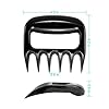Vivsa Solid Meat Shredder Claws Von Hitzebestndige Fleisch Gabeln Zum Heben Handhabung Shredding Caving Essen Von Bbq Gill Smoker Slow Cooker Schwarz 2er Set