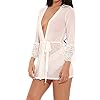 Intimo-Kimono-Donna-Sexy-Completino-Lingerie-Hot-Babydoll-Vestaglia-Pizzo-Taglie-Forti