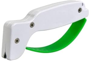 sigaer Handheld Knife Sharpener, Portable Tungsten Carbide Sharpener, Outdoor Garden Tool Kitchen Cutter Sharpener for Restores,Repairs & Hones Cutting Tools,Cleavers, Axes, White