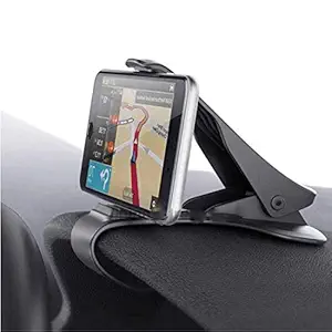 Lucky Car Dashboard Mobile Phone Mount Stand HUD Simulating Jaw Anti Skid GPS Navigator Cradle Bracket Holder Clip Type for 3.5 to 6.5 inches Smartphones for Dashboard Edge (Black)