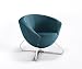 Produktbild Clubsessel ONLY Barsessel Bürosessel Hotelsessel Step Polster Webstruktur LUNA, Farbe:L85 - Türkisblau