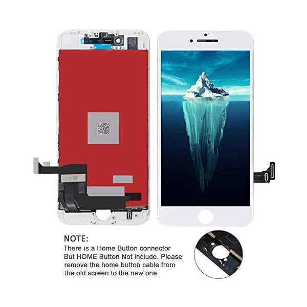 FLYLINKTECH Für iPhone 7 Display Weiß, LCD 3D Touchscreen Digitizer Assembly mit Werkzeuge und Displayschutzfolie Für iPhone 7 Weiß 4.7" – Bild 3