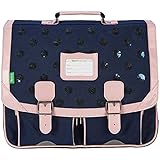 Tann's Broderies Schoolbag 41 cm Embroidery AUDE Blue/Pink, cm, Bleu