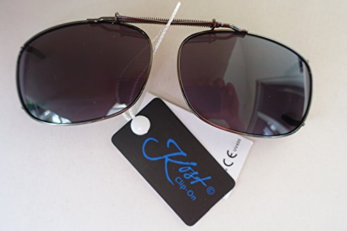 Preisvergleich Produktbild GKA Aufsatz Sonnenbrille für Brillenträger Sehstärke Clip Brillenaufsatz Sonnenbrillenaufsatz Sonnenbrillenclip Clip On Zwicker Gestell anthrazit Glas grau