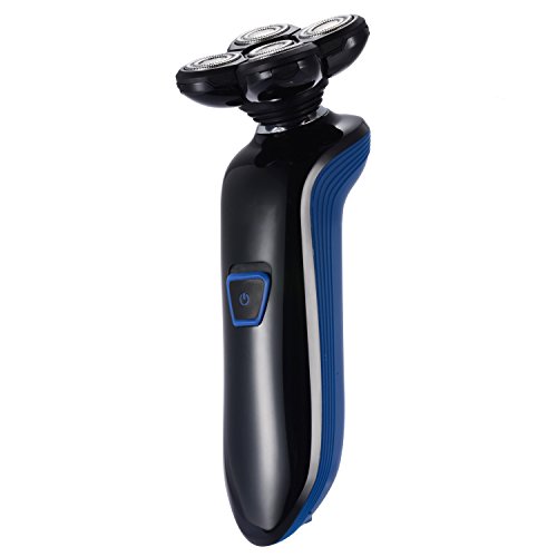 Samoleus Rasierer für Männer, Akku 5 Leiter Wasserdichter Rotationsrasierer, Elektrorasierer Rasierer für den kahlen Kopf und Gesicht rasieren (Rasierer für Männer) - 4