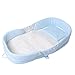 Hessie - Baby Travel Bed Travel Cot (Sky blue grid)