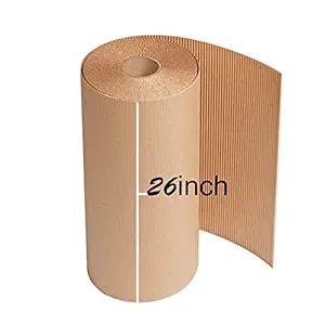 Shivarth Corrugated Paper Roll Brown Paper for Packing and Crafting Roll Material Cardboard Roll 290 GSM ( 26 Inch x 5 Meter )