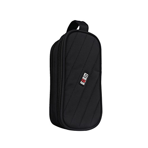BUBM Universal Tasche Tragetasche für Elektronische Kleingeräte Organisator Reisetasche für Zubehör (Mittel,Schwarz) - 3