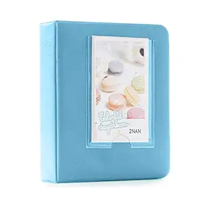 Shopizone Mini 64 Pockets Album for Instax Mini 8/9 / 9+ Accessory Travel Diary to Store Memories - Blue
