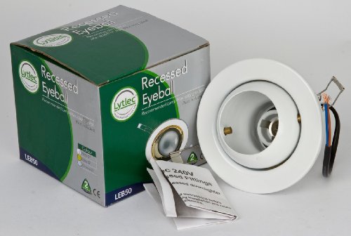 Preisvergleich Produktbild Robus Deckenleuchte Down Einbaustrahler Spots Spots Beleuchtung downlighters - White Eye Ball, 40W E14 Bulb