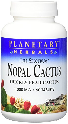 Planetary Herbals FS Nopal Cactus Tablets, 1000 mg, 60 Count
