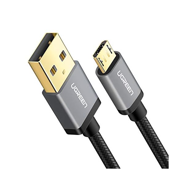UGREEN Schnellladekabel Micro USB Kabel Ladekabel USB 2.0 Kabel Nylon unterstützt für Samsung S7 Samsung Galaxy S6 S5 Edge J3 J5 J7 A3 A5 A7, Huawei P10 Lite P9 Lite, PS4 Controller usw.