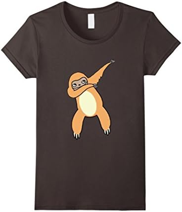 Women's Dabbing Sloth T-Shirt Dab Sloth Lover Tee Gift Medium Asphalt