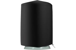 ZONADAH Garden Fountain Cover 91x107cm Outdoor Oxford Protective Cover Heavy Duty Waterproof Bird Bath Cover Fountain Cover with Locking Drawstring for Winter Black