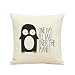 Produktbild miig_du_du Möbel Dekorieren Schlafzimmer Bett Kissenbezug Wohnzimmer Sofa Kissen Fall Pinguin 1 Kopfkissenbezug (Ohne Kissen)
