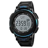 Lemumu 1238 Men's Frau Schickes Armband/SmarWatch/Schrittzähler/verbrannten Kalorien/50 Meter wasserdicht/Low Erinnerung, Schwarz