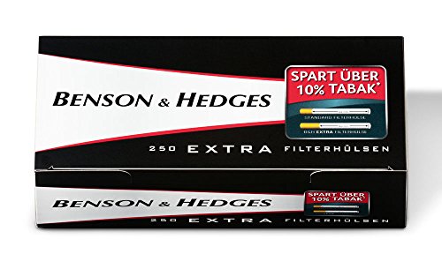 2000 (8x250) Benson & Hedges EXTRA (Hülsen, Filterhülsen, Zigarettenhülsen)