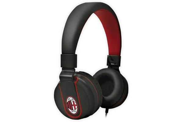 Milan AC tm-ip952-mil Casque Multimédia Officielles, Rouge/Noir