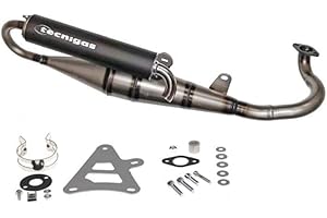 STREETPARTS24 Sportauspuff Next R passend für CPI Aragon, Hussar, Oliver, Keeway RY6, RX8, Generic, Explorer – E-geprüft – Auspuffanlage für 50ccm & 70ccm Sportzylinder – Titan-Look Schalldämpfer