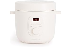 CREATE/RICE COOKER/Arrocera eléctrica multifunción 2L blanco roto/Programable hasta 24h, prepara tartas, guisos o sopas, función de mantener el calor, 400W