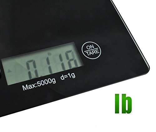 Waage Elektronische Küchenwaage Digital-Waage 5KG 5000g/1g Briefwaage Slim Neu #1158 - 5