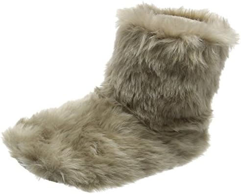 Eaze Women's Fur Bootie Slipper Hi-Top