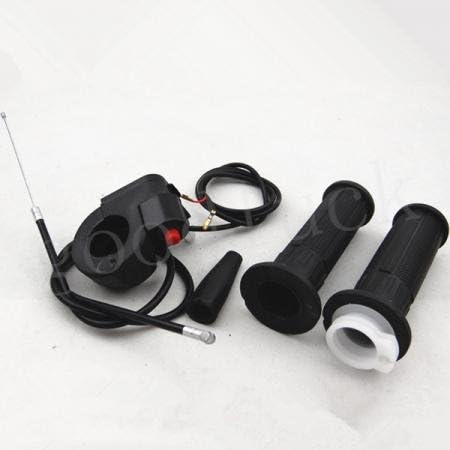 HuoPu Throttle Grips with Cable Set Fit for Mini Moto Quad Pit Dirt Bike ATV
