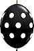 Produktbild Pioneer Ballon 90561 50 Zählen Schnell Link Big Polka Dots Latex Luftballons, 30,5 cm schwarz