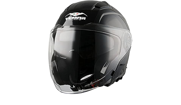 Vemar Feng Casco Jet Schwarz : Amazon.it: Auto e Moto